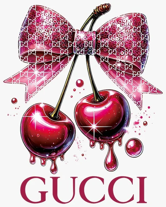 Chic Cherry & Bow Heat Transfer