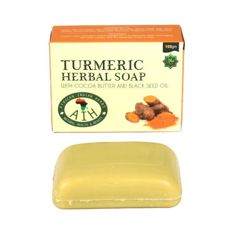 Turmeric Herbal Soap with Cocoa Butter and Black Seed Oil